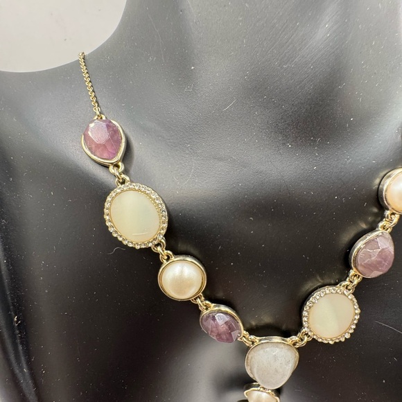 Ann Taylor Factory Elegant Pearl and Gem Necklace - Picture 3 of 4